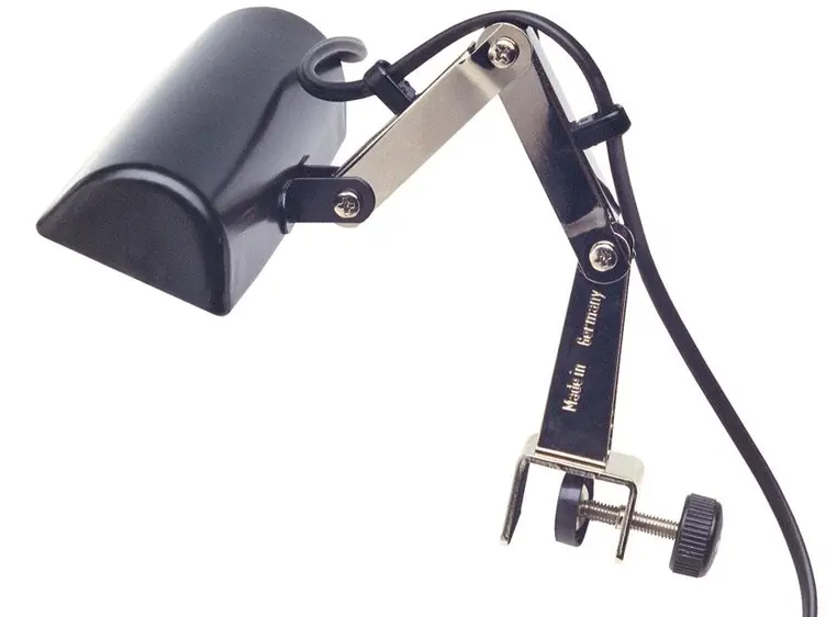 K&M 12250 Notestativlys, sort, m/kabel 